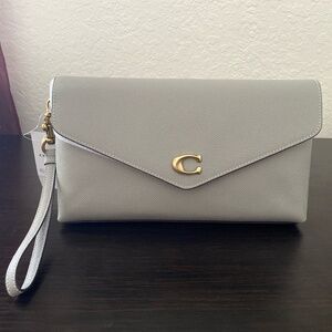 Coach Wyn Clutch in Dove Grey Color- Brand New with Tags